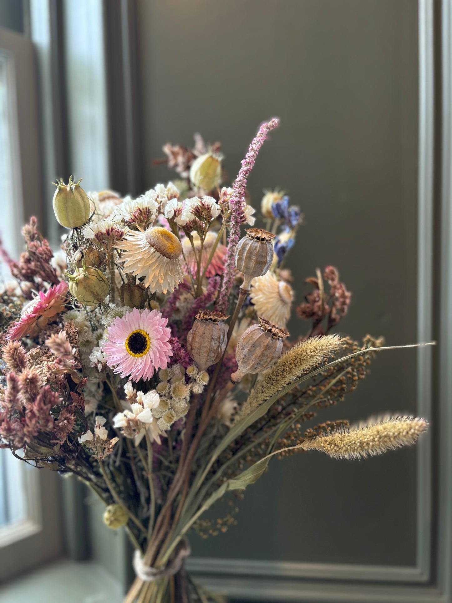 Pastel Blue and Rose Deluxe Spring Bouquet